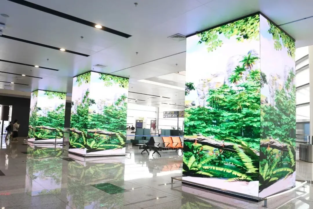 MR LED Lights Up Yantai Airport with Vibrant LED Displays MR LED Lights Up Yantai Airport with Vibrant LED Displays