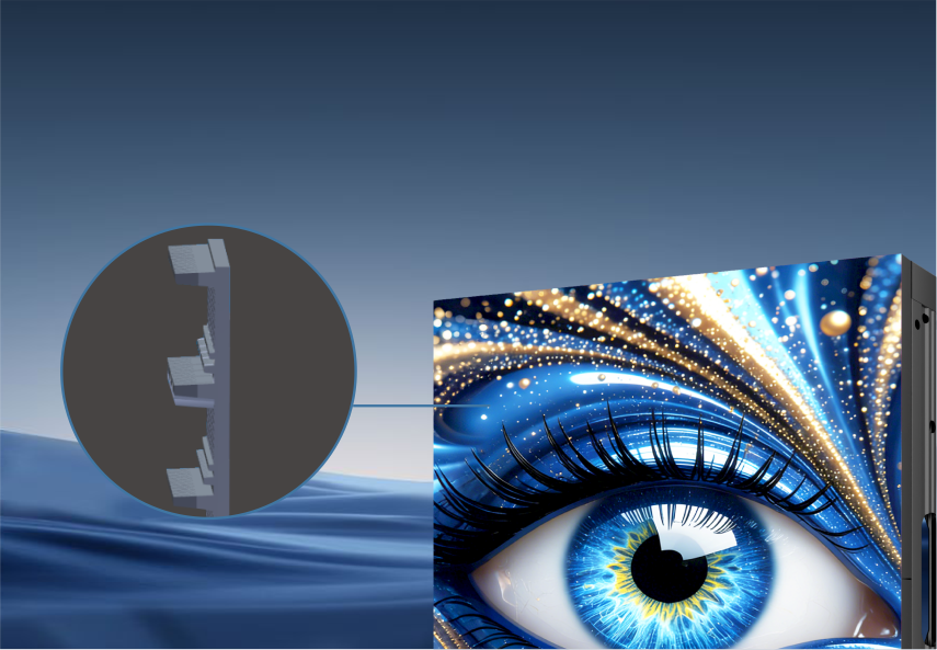 High bezel design For reduced light decay