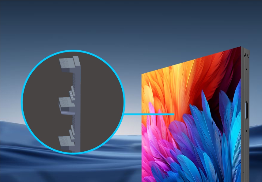 High bezel design For reduced light decay
