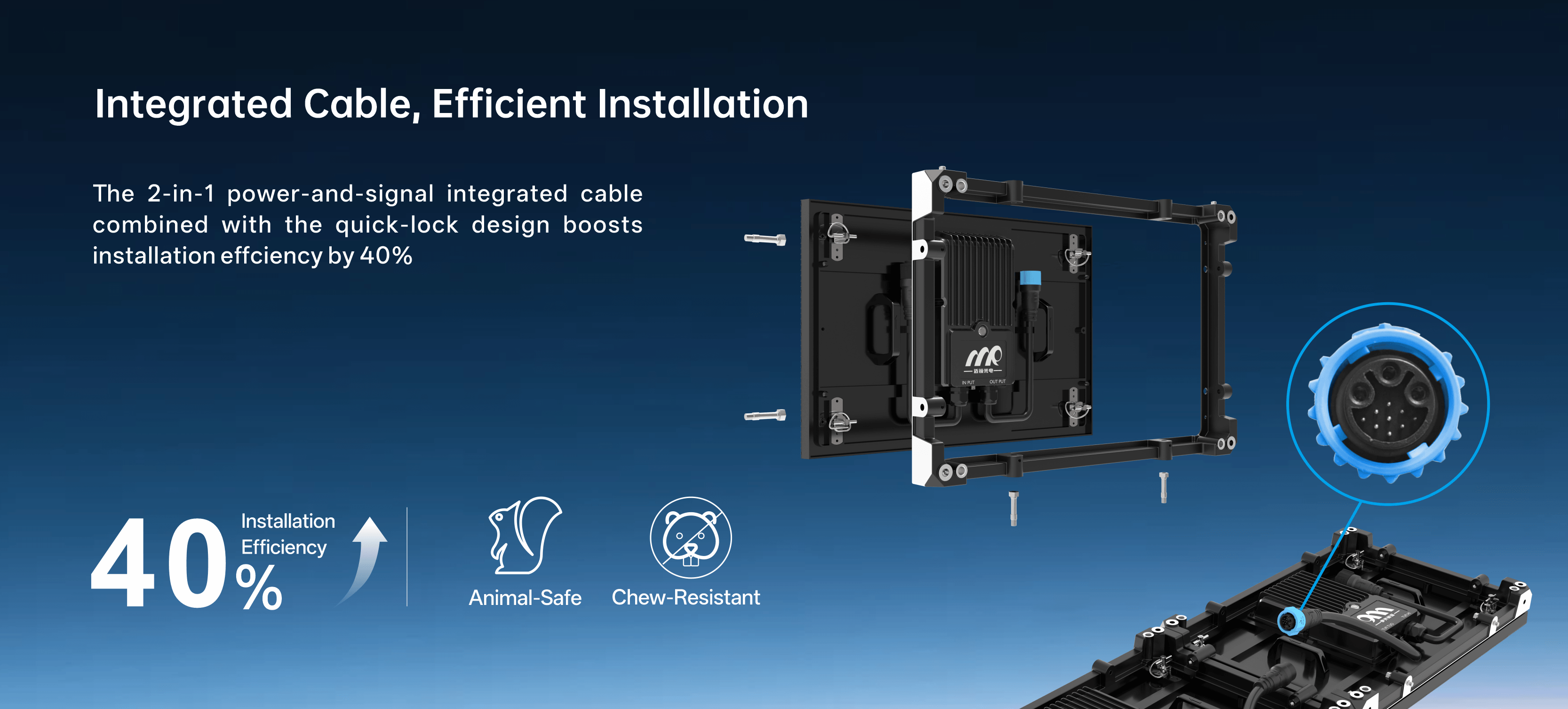 Ultra-thin cabinet, easy to install 960x960mm VS 480x320mm 24kg VS 3.7kg Single person can quickly complete transportation,wall mounting and debugging 83.3% VOLUME 84.5% WEIGHT Ultra-thin cabinet, easy to install 960x960mm VS 480x320mm 24kg VS 3.7kg Single person can quickly complete transportation,wall mounting and debugging 83.3% VOLUME 84.5% WEIGHT