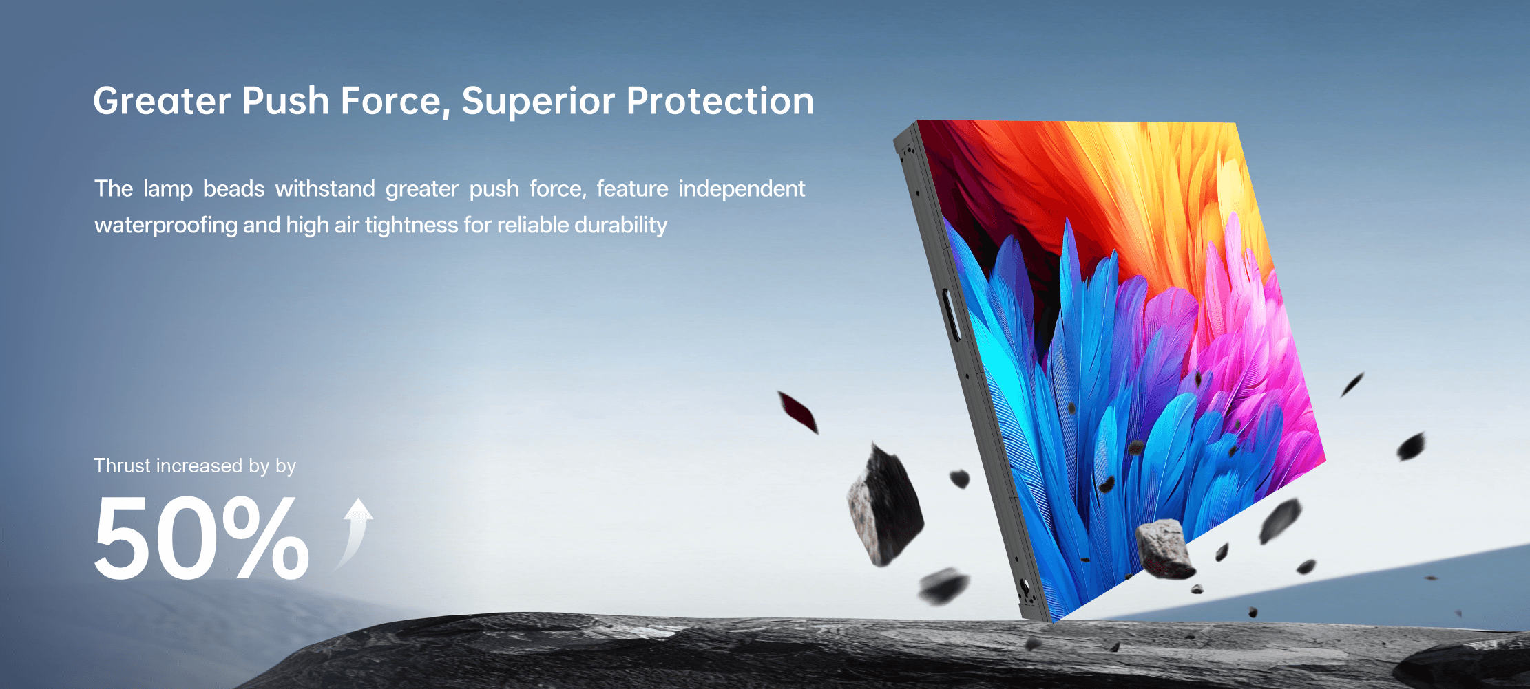 Ultra-high refresh rate for a smoother visual experience Refresh rate ≥7680Hz, Scanning lines may appear during regular camera recording. MAX REFRESH RATE≥7680Hz